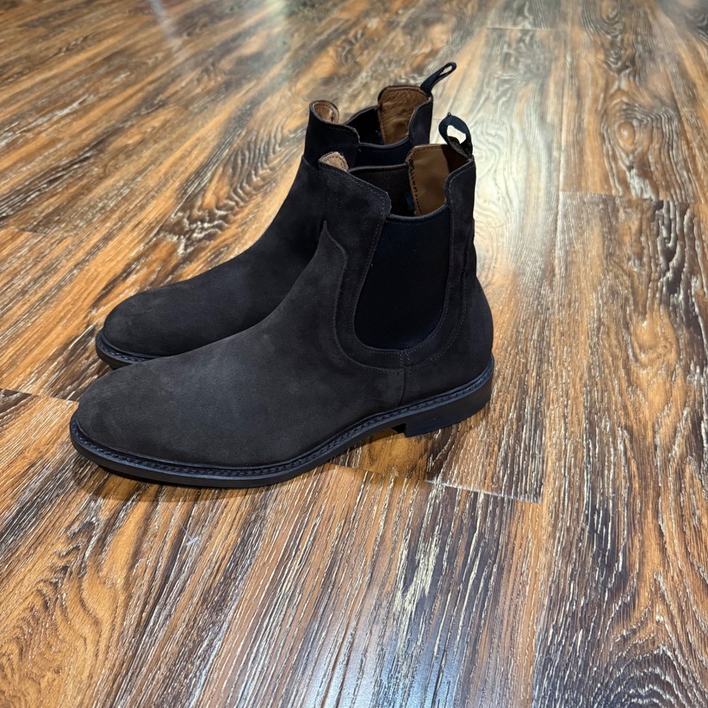 Allen Edmonds 9.5 D Liverpool Tanner Weather Chelsea Boots Mens Brown Suede 8573